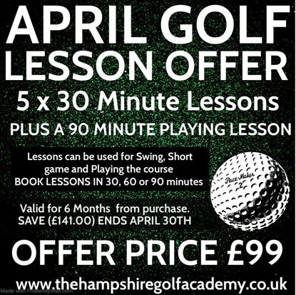 Picture of APRIL GOLF LESSON OFFER £99